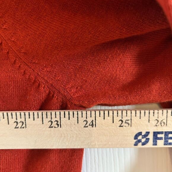 New Izod Burnt Orange Pullover V-neck Sweater Soft Stretch Business Casual XL - Picture 9 of 9